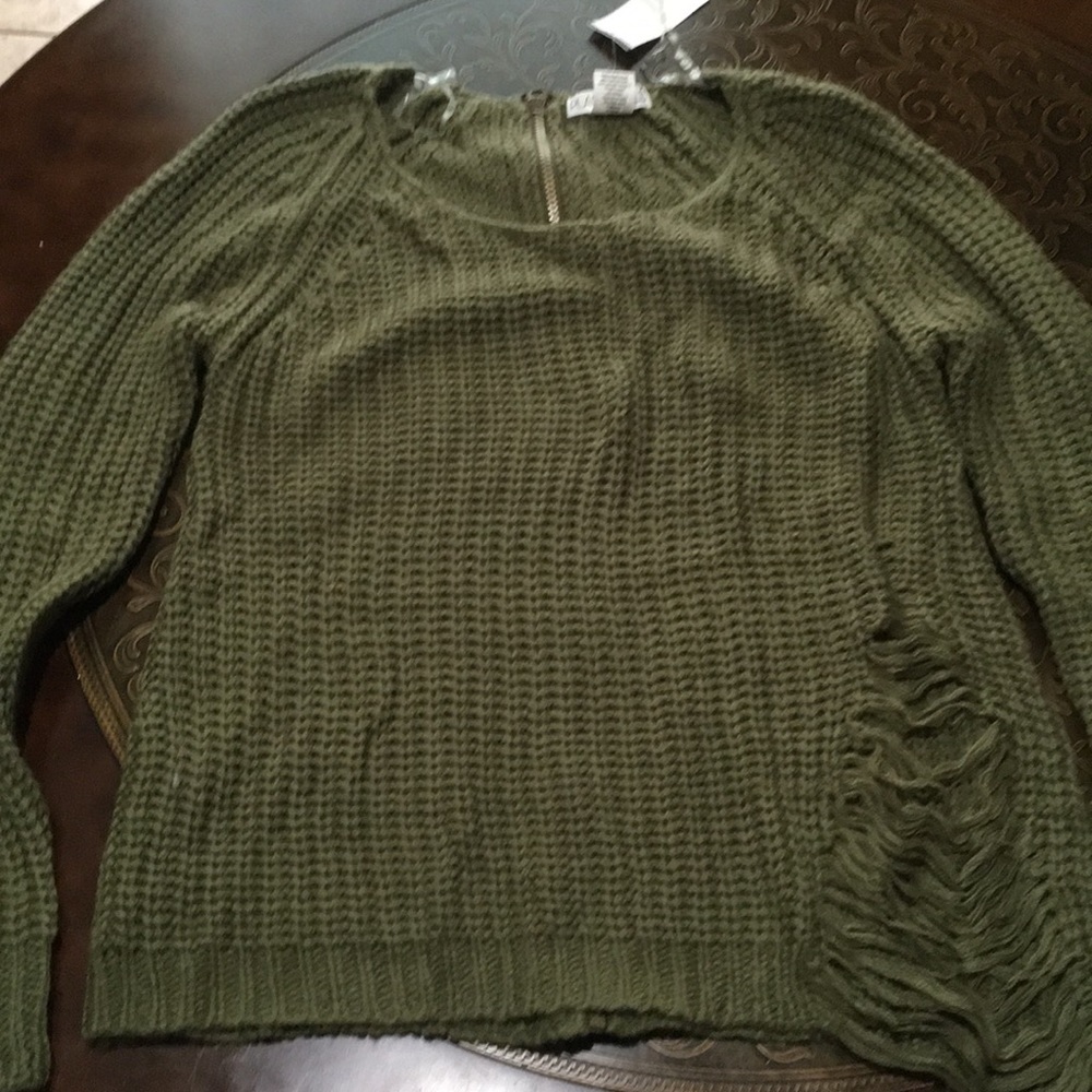 Planet Gold Hunter Green Knitted Sweater/Top
